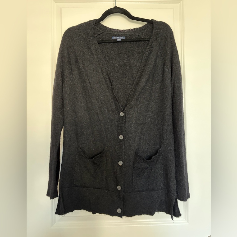 American Eagle Outfitters Charcoal Black Cardigan Sweater